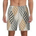 thumbnail image 1 of Gaeub Geometric Mens Swim Trunks Stretch Beach Shorts Quick Dry for Men Swim Shorts Swimwear with Pockets- Small, 1 of 9
