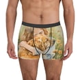 thumbnail image 1 of Gaeub Girl Hugging Dog Flowers Print Men's Boxer Briefs,Super Fit Boxer Briefs for Men,Quick-Dry Underwear with 4-Way Stretch-Medium, 1 of 5