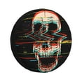 thumbnail image 1 of Gaeub Glitch Screaming Skull 14-17in Tire Cover, Spare Tire Cover, for Camper Caravan, Trailer, Car, Truck, SUV, Jeep - 15 inch, 1 of 9