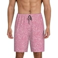 thumbnail image 1 of Gaeub Glitter Pink Printed Men's Short Pajama Pants, Lightweight Lounge & Sleep Bottoms Keep You Cool - 4X-Large, 1 of 9