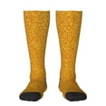 thumbnail image 1 of Gaeub Gold Glitter Printed Design Socks Stretchy High Tube Socks for Men Women Teens , Softball Soccer Socks for Hiking, Sport, 1 of 6