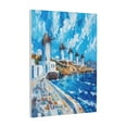 thumbnail image 1 of Gaeub Greek Island Windmills Painting Print Canvas Wall Art for Bathrooms Bedroom,Wall Decor,Framed Artwork for Wall,Modern Wall Decorations Prints Picture,Home Decor Wall Pictures 30" x 40", 1 of 8