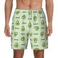 thumbnail image 1 of Gaeub Green Avocado Mens Swim Trunks Stretch Beach Shorts Quick Dry for Men Swim Shorts Swimwear with Pockets- Medium, 1 of 9