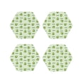 thumbnail image 1 of Gaeub Green Avocado Print 4 Pcs Leather Coasters for Drinks ,Drink Coasters Sets,Drink Table Cup Coasters for Living Room Kitchen Coffee Decor-Hexagon, 1 of 6