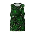 thumbnail image 1 of Gaeub Green Bright Web with Spiders Men's Mesh Basketball Jersey, Quick-Drying Sleeveless Top S-4XL, Loose Muscle Tank Top -4X-Large, 1 of 9