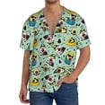 thumbnail image 1 of Gaeub Green Cute Avocado Men's Lapel Short Sleeve Shirt,Cuban Shirts For Men,Short Sleeve Button Down Men, Soft and Breathable for Outdoors Party Travel-3X-Large, 1 of 5