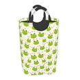 Gaeub Green Frog Print 50L Large Laundry Hampers with Handles