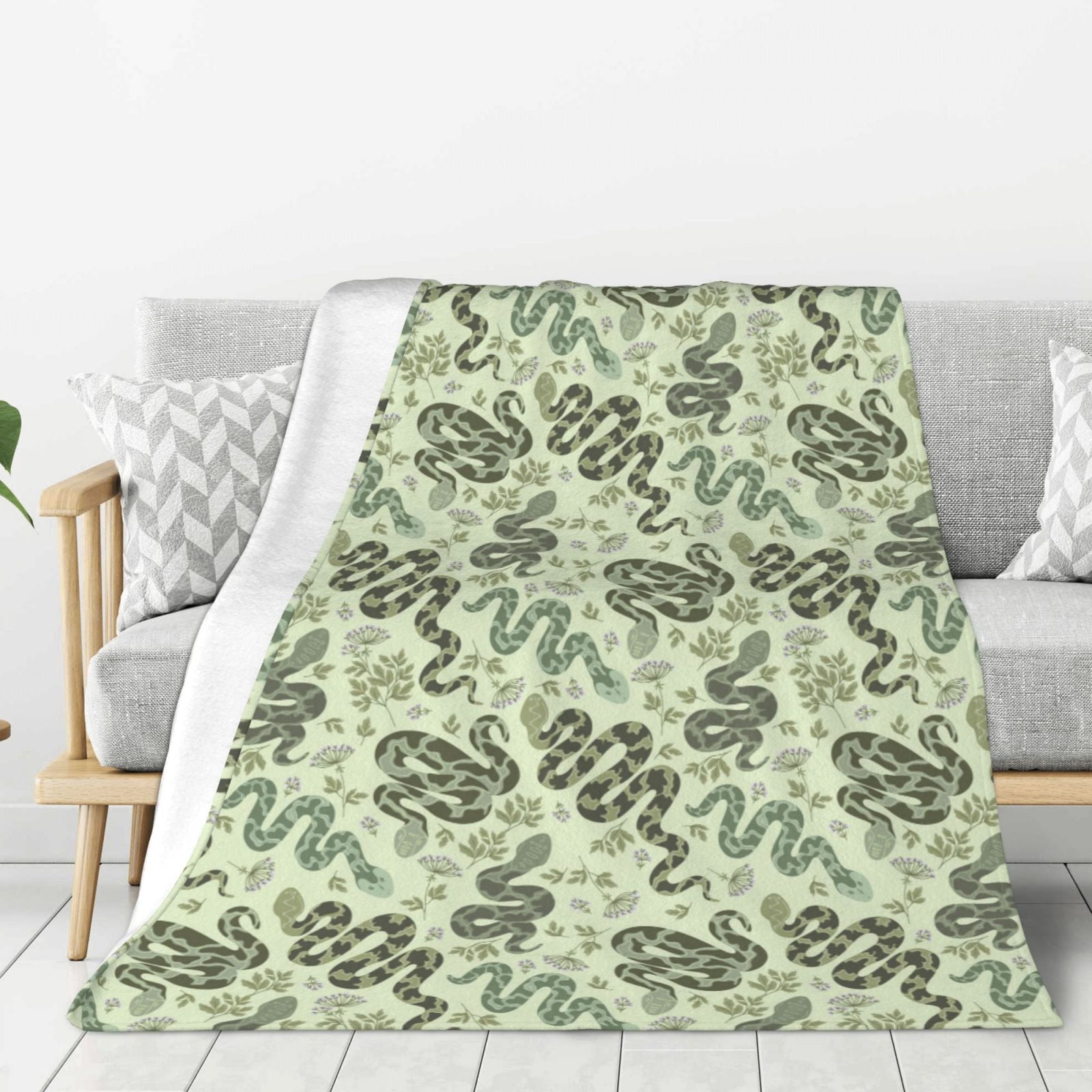 Green Snakeskin print Blanket