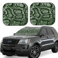 thumbnail image 1 of Gaeub Green Snakeskin Foldable Auto Sun Blocker Visor, Sunshade for Car Front Window, Keeps Your Vehicle Cool - Small, 1 of 7