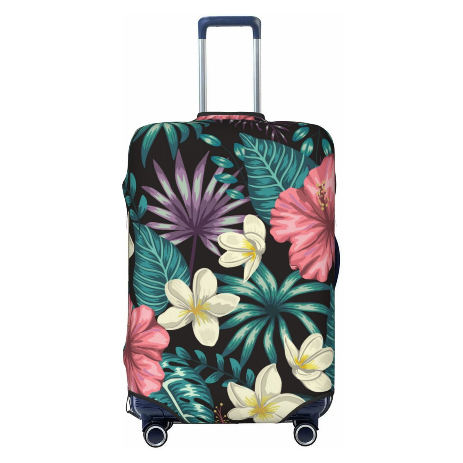 Tropical Palm Leave Peacock Tiger Elephant Luggage Cover Protector