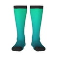 thumbnail image 1 of Gaeub Green Turquoise Teal Printed Design Socks Stretchy High Tube Socks for Men Women Teens , Softball Soccer Socks for Hiking, Sport, 1 of 6