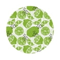 thumbnail image 1 of Gaeub Green Various Lemons Print 6 Pcs Leather Coasters for Drinks ,Drink Coasters Sets,Drink Table Cup Coasters for Living Room Kitchen Coffee Decor,Round Shape, 1 of 7