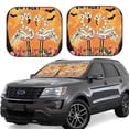 thumbnail image 1 of Gaeub Halloween Flamingos Print 2-Piece Windshield Sun Shade,Foldable Car Front Window Sunshade,for Most Cars SUV Truck,Heat Blocker Visor Protector-Medium, 1 of 6