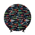 thumbnail image 1 of Gaeub Hand Drawn Colorful Fishes Print Ceramic Plate,Dinner Plates,Bone China Decorative Plates with Display Stand,Art Ceramic Ornaments for Wall Hanging Decoration-8in, 1 of 6