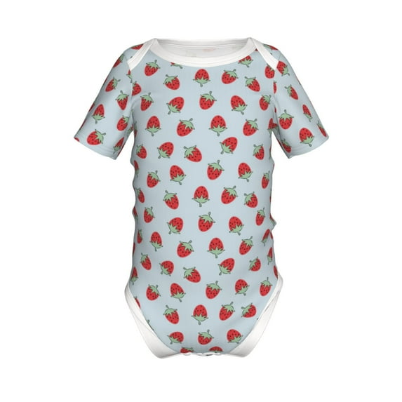 Gaeub Hand Drawn Strawberry Print Infant Climbing Onesie,Toddler Outfit,Newborn Baby Bodysuit,Baby Boy Girl Clothes -