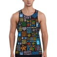 thumbnail image 1 of Gaeub Happy Father Day Men's Athletic Tank Top, Workout Sleeveless Shirts, Running Tank Tops for Gym, Running, Training - Small, 1 of 9