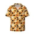 thumbnail image 1 of Gaeub Happy Halloween Men's Lapel Short Sleeve Shirt, Relaxed Fit Shirt, Soft and Breathable for Outdoors Party Travel - 4X-Large, 1 of 7