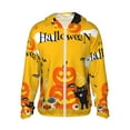 thumbnail image 1 of Gaeub Happy Halloween1 Men's and Women's UPF 50+ Long-Sleeved Sun Protection Clothing, Fishing Shirt Long Sleeve Zip-3X-Large, 1 of 7