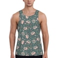 thumbnail image 1 of Gaeub Hedgehogs and Flowers Men's Athletic Tank Top, Workout Sleeveless Shirts, Running Tank Tops for Gym, Running, Training - X-Large, 1 of 9