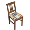 thumbnail image 1 of Gaeub Hello Summer Cute Gnome Square Chair Seat Covers, Stretch Fitted Printed Chair Seat Cushion Cover for Kitchen, Office - One Size, 1 of 9