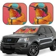 thumbnail image 1 of Gaeub Hip Hummingbird In Jacket Print 2-Piece Windshield Sun Shade,Foldable Car Front Window Sunshade,for Most Cars SUV Truck,Heat Blocker Visor Protector-Small, 1 of 6