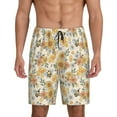 thumbnail image 1 of Gaeub Hippie Bee Honeycomb Printed Men's Short Pajama Pants, Lightweight Lounge & Sleep Bottoms Keep You Cool - 4X-Large, 1 of 9
