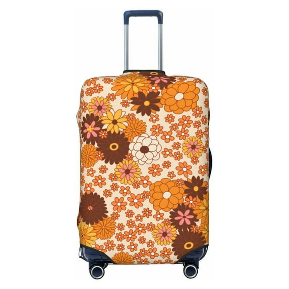 Gaeub Hippie Ditsy Floral Elastic Luggage Cover with Concealed Zipper Dust-Proof Luggage Cover Protector - 18-32 inch - Small