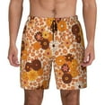 thumbnail image 1 of Gaeub Hippie Ditsy Floral Mens Swim Trunks Stretch Beach Shorts Quick Dry for Men Swim Shorts Swimwear with Pockets- Small, 1 of 9