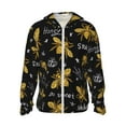 thumbnail image 1 of Gaeub Hohey Bee Golden Embroidery Men's and Women's UPF 50+ Long-Sleeved Sun Protection Clothing, Fishing Shirt Long Sleeve Zip - 3X-Large, 1 of 9