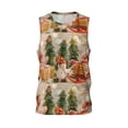 thumbnail image 1 of Gaeub Holiday Christmas Stars Men's Mesh Basketball Jersey, Quick-Drying Sleeveless Top S-4XL, Loose Muscle Tank Top -Small, 1 of 9