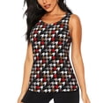 thumbnail image 1 of Gaeub Houndstooth Green Red Women's Workout Tank Tops Lightweight Sleeveless Shirts for Women for Athletic Running Tennis Yoga - X-Large, 1 of 9