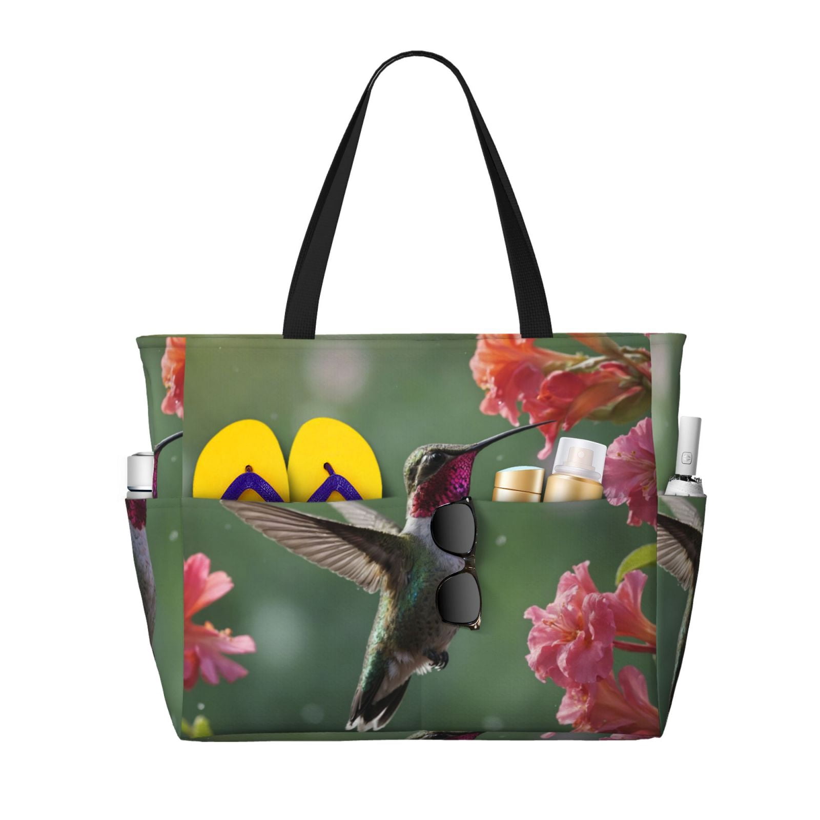 Gaeub Humming Bird 1 Print Beach Bag,Large Tote Bag,Waterproof ...