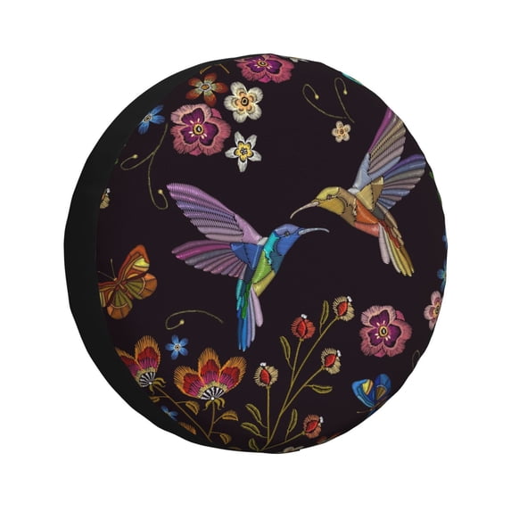 Gaeub Humming Bird 14-17in Tire Cover, Spare Tire Cover, for Camper Caravan, Trailer, Car, Truck, SUV, Jeep - 17 inch