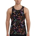 thumbnail image 1 of Gaeub Humming Bird And Tropical Flowers Men's Athletic Tank Top, Workout Sleeveless Shirts, Running Tank Tops for Gym, Running, Training - Medium, 1 of 9