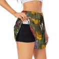 thumbnail image 1 of Gaeub Humming Bird Print Women's Athletic Shorts,High Waisted Running Shorts,Pocket Sporty Short,Gym Elastic Workout Shorts-Small, 1 of 7