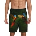 thumbnail image 1 of Gaeub Hybrid Parrot in the Forest Printed Men's Short Pajama Pants, Lightweight Lounge & Sleep Bottoms Keep You Cool - 4X-Large, 1 of 9
