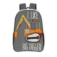 thumbnail image 1 of Gaeub I Like Big Digger Print Clear Backpack ,Clear Transparent Backpack, PVC Bag with Side Pockets,for Concert, Beach, Work, Travel & Sporting, 1 of 7