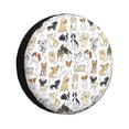 thumbnail image 1 of Gaeub I Love Dogs 14-17in Tire Cover, Spare Tire Cover, for Camper Caravan, Trailer, Car, Truck, SUV, Jeep - 16 inch, 1 of 9