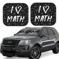 thumbnail image 1 of Gaeub I love Math Foldable Auto Sun Blocker Visor, Sunshade for Car Front Window, Keeps Your Vehicle Cool - Small, 1 of 7
