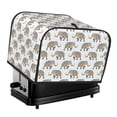 thumbnail image 1 of Gaeub Indian Elephant Print 4 Slice Toaster Cover,Bread Machine Cover,Dustproof Fingerprint Protectors and Greasy Protection Anti-sputtering, 1 of 7