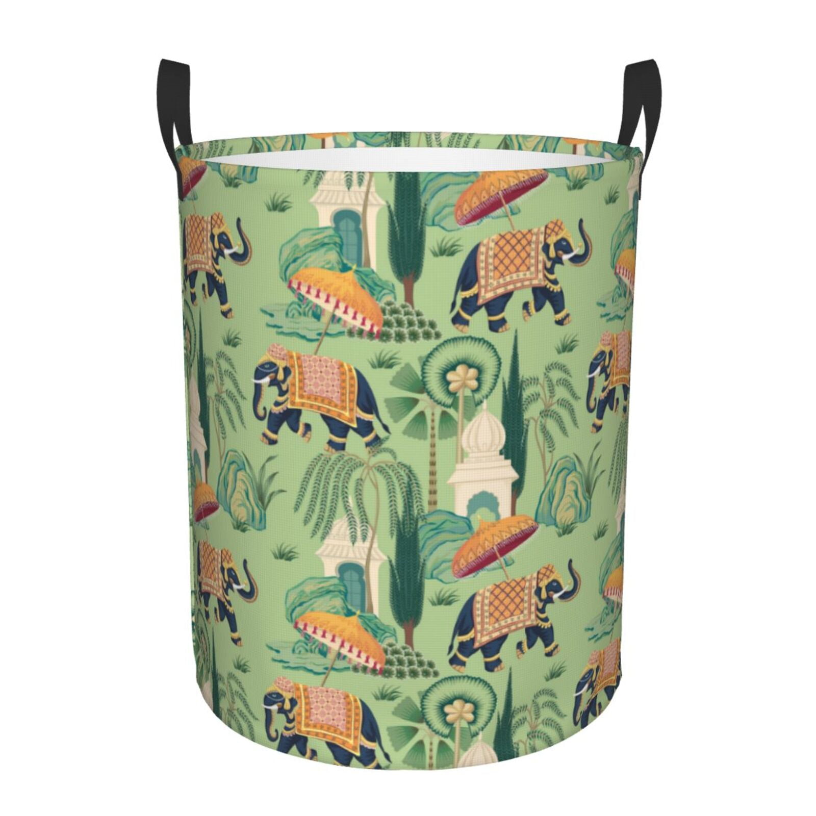 Gaeub Indian elephant Print Dirty Clothes Storage Basket, Toy Storage