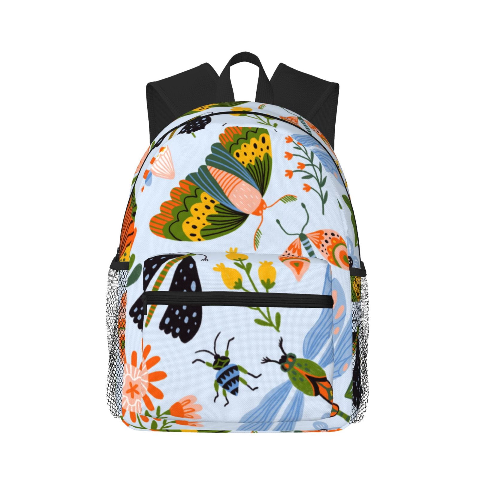 Gaeub Insects and Flowers School Backpack Waterproof Bookbag for Men ...