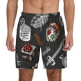 thumbnail image 1 of Gaeub Japanese Sushi Hashi Mens Swim Trunks Stretch Beach Shorts Quick Dry for Men Swim Shorts Swimwear with Pockets- Medium, 1 of 9