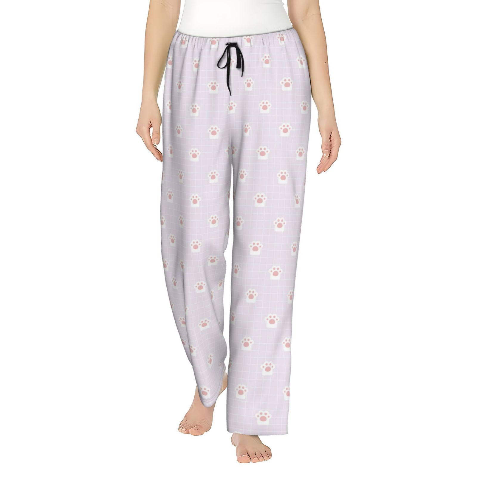 Kawaii Butterfly Patch Brown Wide-Leg Lounge Pants