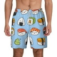 thumbnail image 1 of Gaeub Kawaii Sushi Mens Swim Trunks Stretch Beach Shorts Quick Dry for Men Swim Shorts Swimwear with Pockets- X-Large, 1 of 9