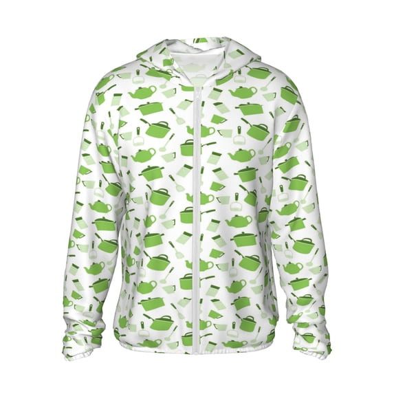 Gaeub Kitchen Utensiles Cooking Pots Men's and Women's UPF 50+ Long-Sleeved Sun Protection Clothing, Fishing Shirt Long Sleeve Zip - Small