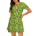 thumbnail image 1 of Gaeub Kiwi Fruits Summer Print Women's Short-Sleeved Nightdress,Loose Comfy Pajama Sleepwear,Summer Night-dresses for Women, 1 of 6