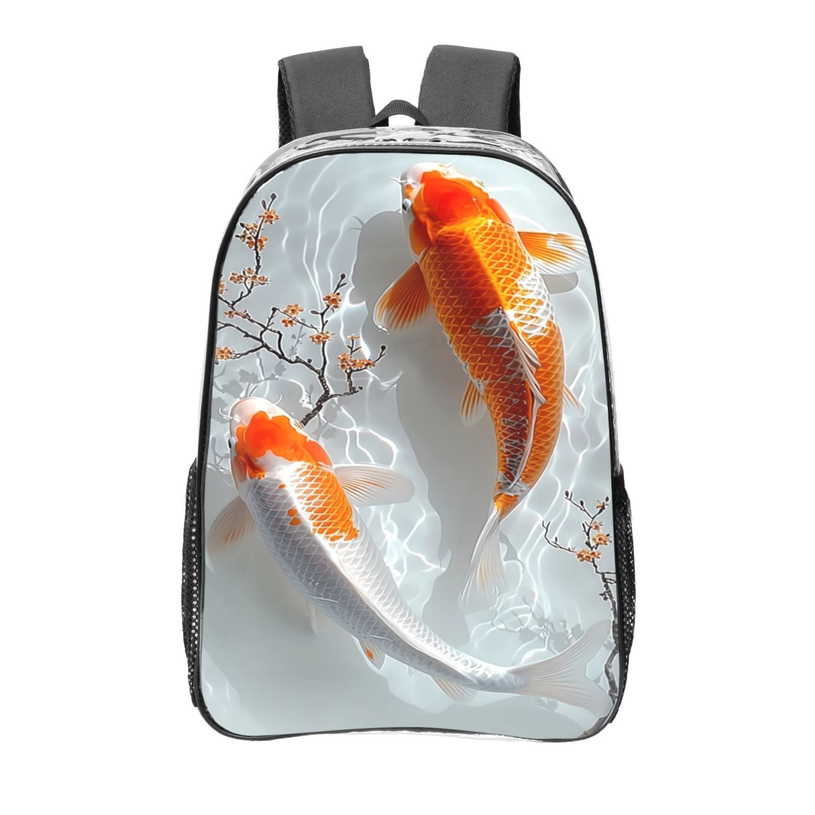 Gaeub Koi Fish Water Print Clear Backpack ,Clear Transparent Backpack ...