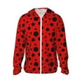 thumbnail image 1 of Gaeub Ladybug Pattern Men's and Women's UPF 50+ Long-Sleeved Sun Protection Clothing, Fishing Shirt Long Sleeve Zip - Small, 1 of 9