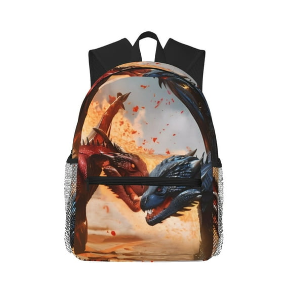 Gaeub Lava Dragon School Backpack Waterproof Bookbag for Men Women College High School Bags